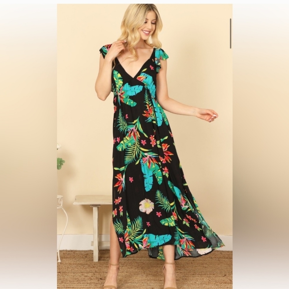 Tropical maxi dress